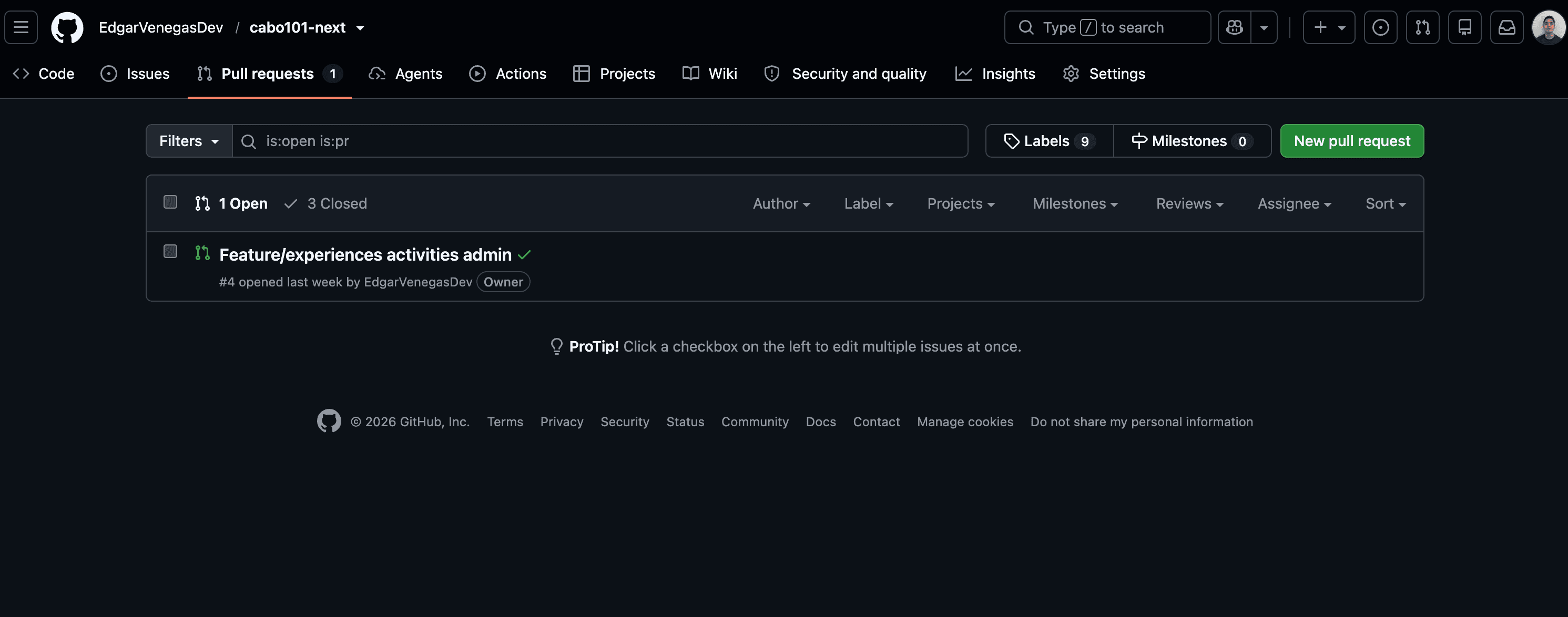 5. Pull request & code review